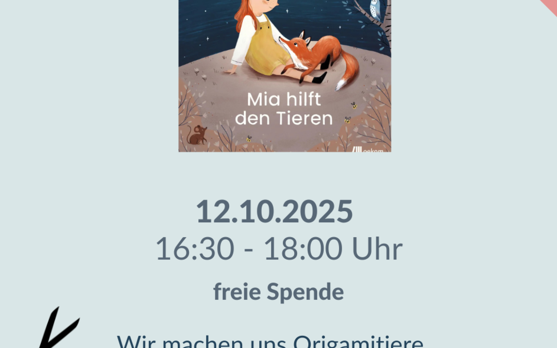 Mia hilft den Tieren.